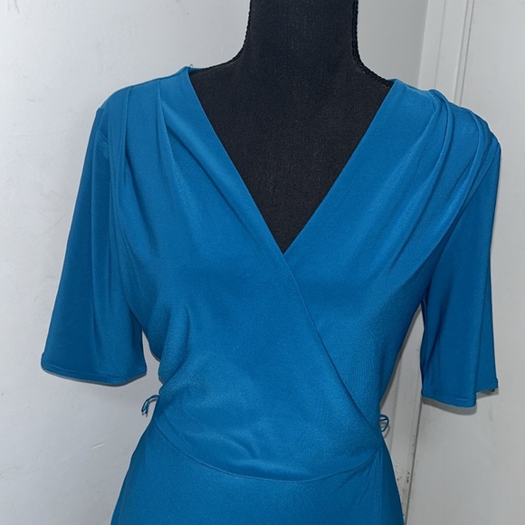 White House Black Market Teal Midi Dress - Picture 5 of 10